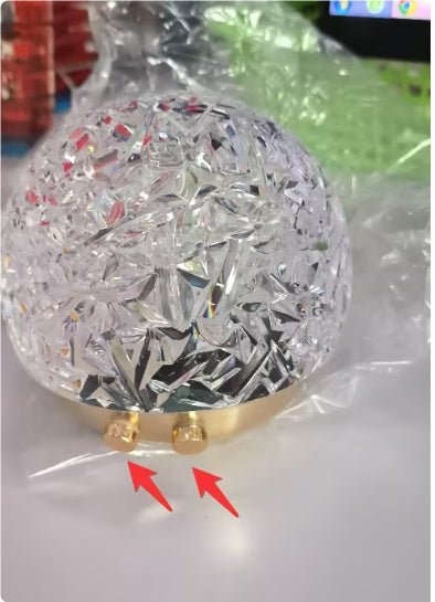 Crystal Water Ripple Projector Night Light, Mood Lamp for Bedroom & Home Aesthetic Decoration, Bedside Christmas Gift