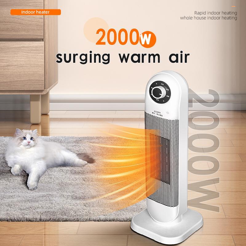2000W Adjustable Indoor Space Heater with 6-Speed Settings, Safe & Efficient Heating for Home Use