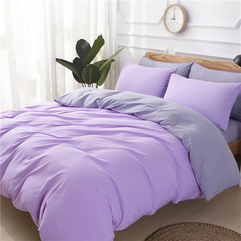 4-Piece Bedding Set – Modern Simple Polyester Fiber Quilt Cover, Sheet & Pillowcases (Reactive Dyed, Twill Weave)