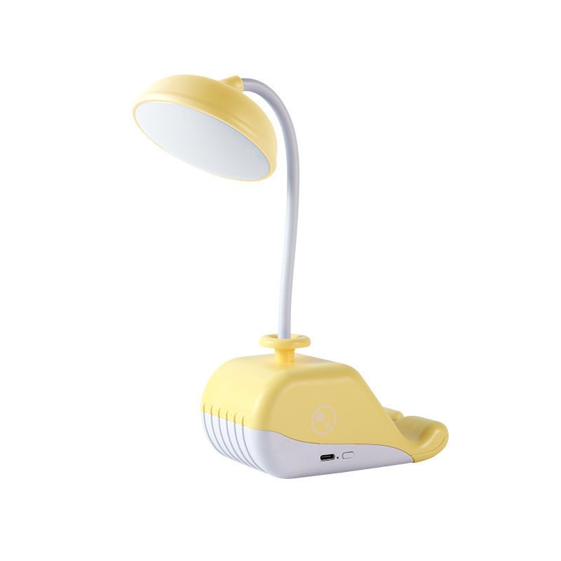 Cute Whale USB Rechargeable Desk Lamp – Portable LED Table Light for Kids & Home Decor
