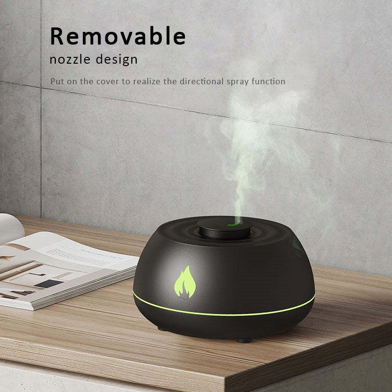 Volcano Flame Humidifier & Diffuser, 7-Color LED Light with USB Power