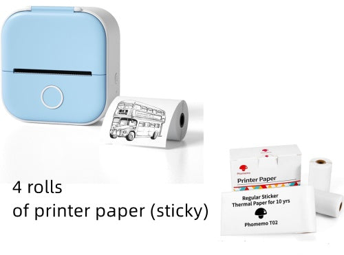 [Mint Pocket Printer] Portable Mini Thermal Label Printer Bluetooth Photo Printer