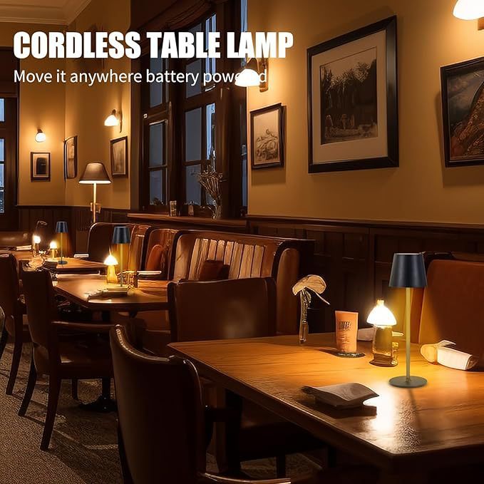 Waterproof Rechargeable Table Lamp – Creative LED Bedside & Desk Light for Home & Outdoor Use