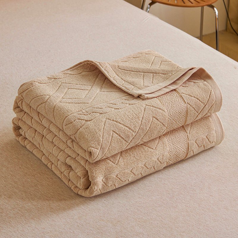 Thin Summer Cooling Duvet, Tassel Weave Cotton Blanket, for Air-conditioned Rooms