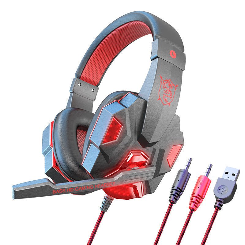 Wired Gaming Headset with Mic, E-Sports Style Headphones for PC & Laptop