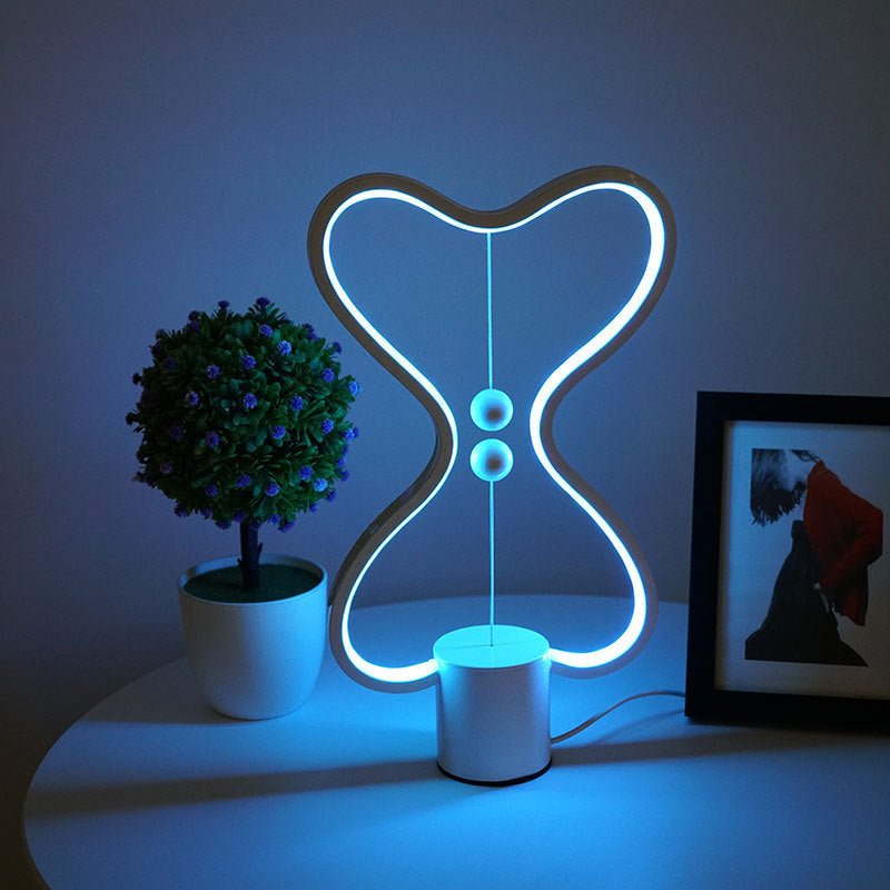Magnetic Balance Lamp, 7-Color USB-Powered LED Desk Light