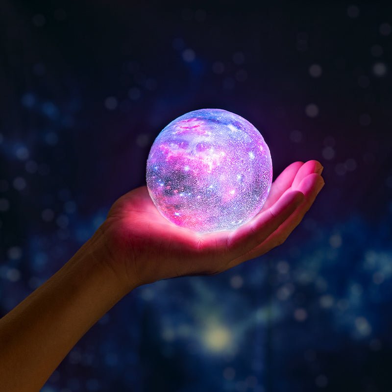 3D Star Galaxy Moon Lamp with USB, Touch & Remote Control for Bedroom