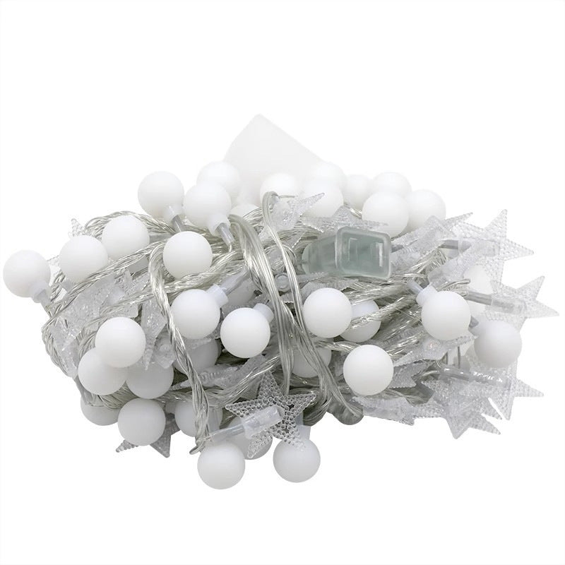 Copper Wire Outdoor Decorative String Lights, Warm White LED Fairy Lamps for Camping & Garden Atmosphere