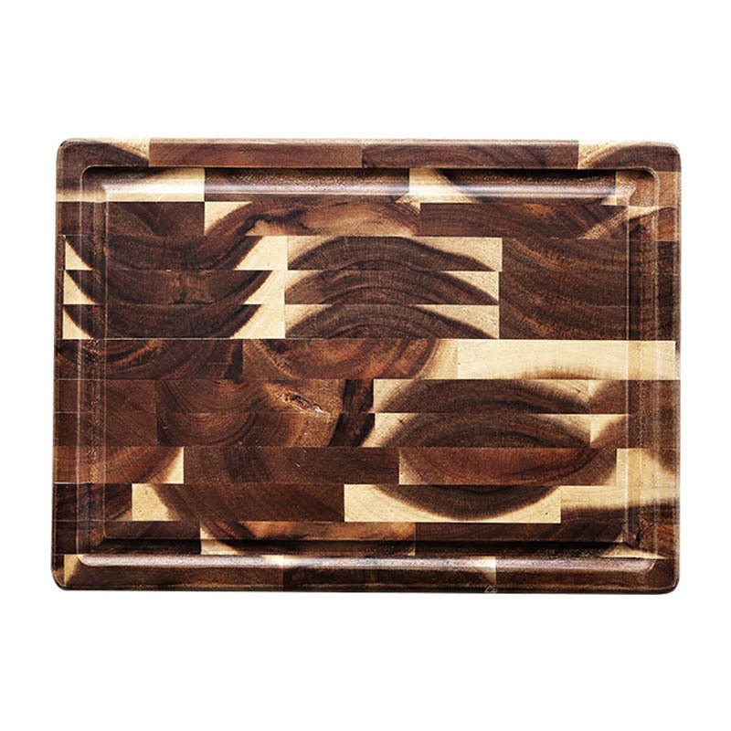 Solid Wood Parquet Cutting Board – Thick Kitchen Chopping Block for Household Cooking