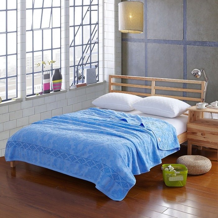 Thin Summer Cooling Duvet, Tassel Weave Cotton Blanket, for Air-conditioned Rooms