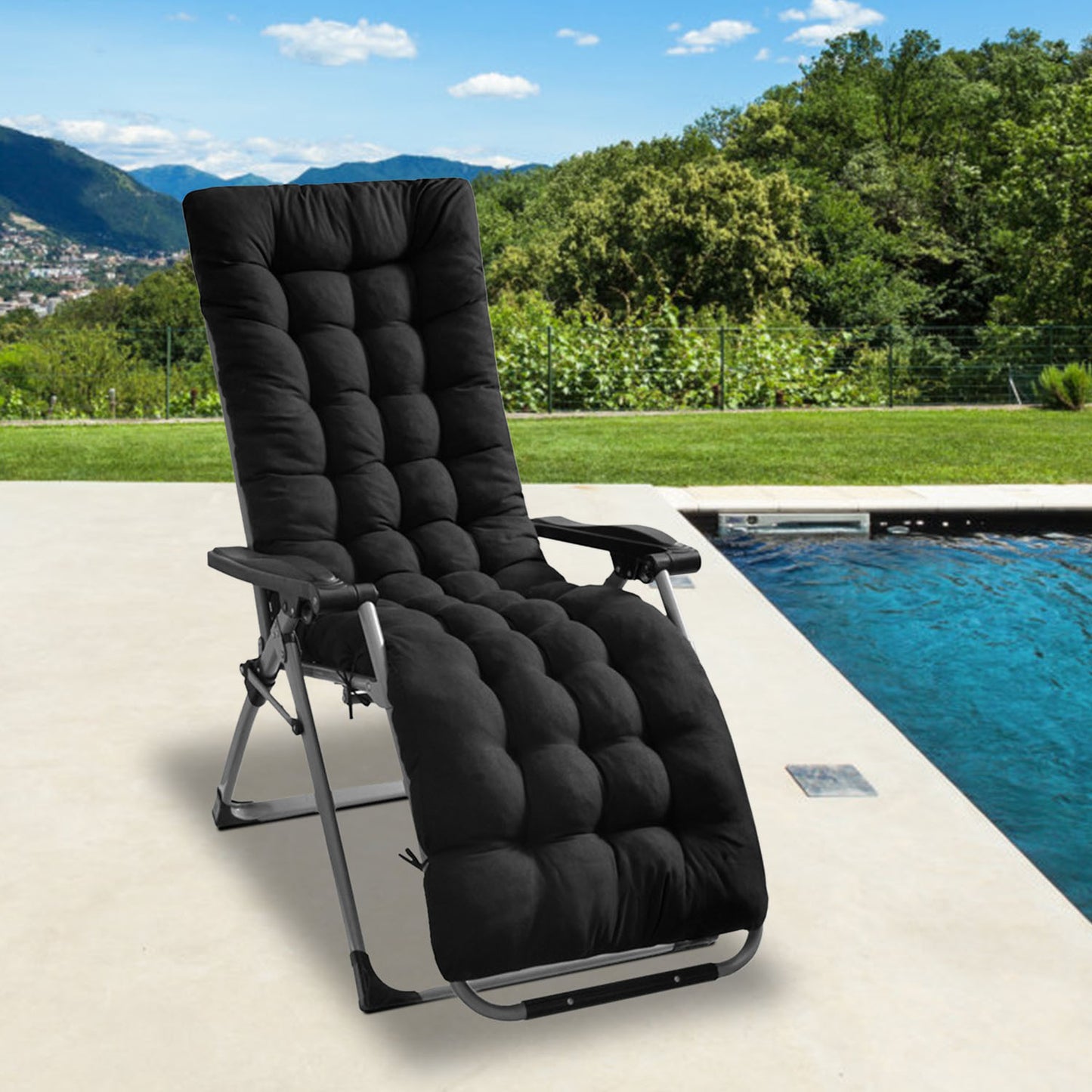 Outdoor Chaise Lounger Cushion in 67x22in or 71x22in Sizes - DonoHome