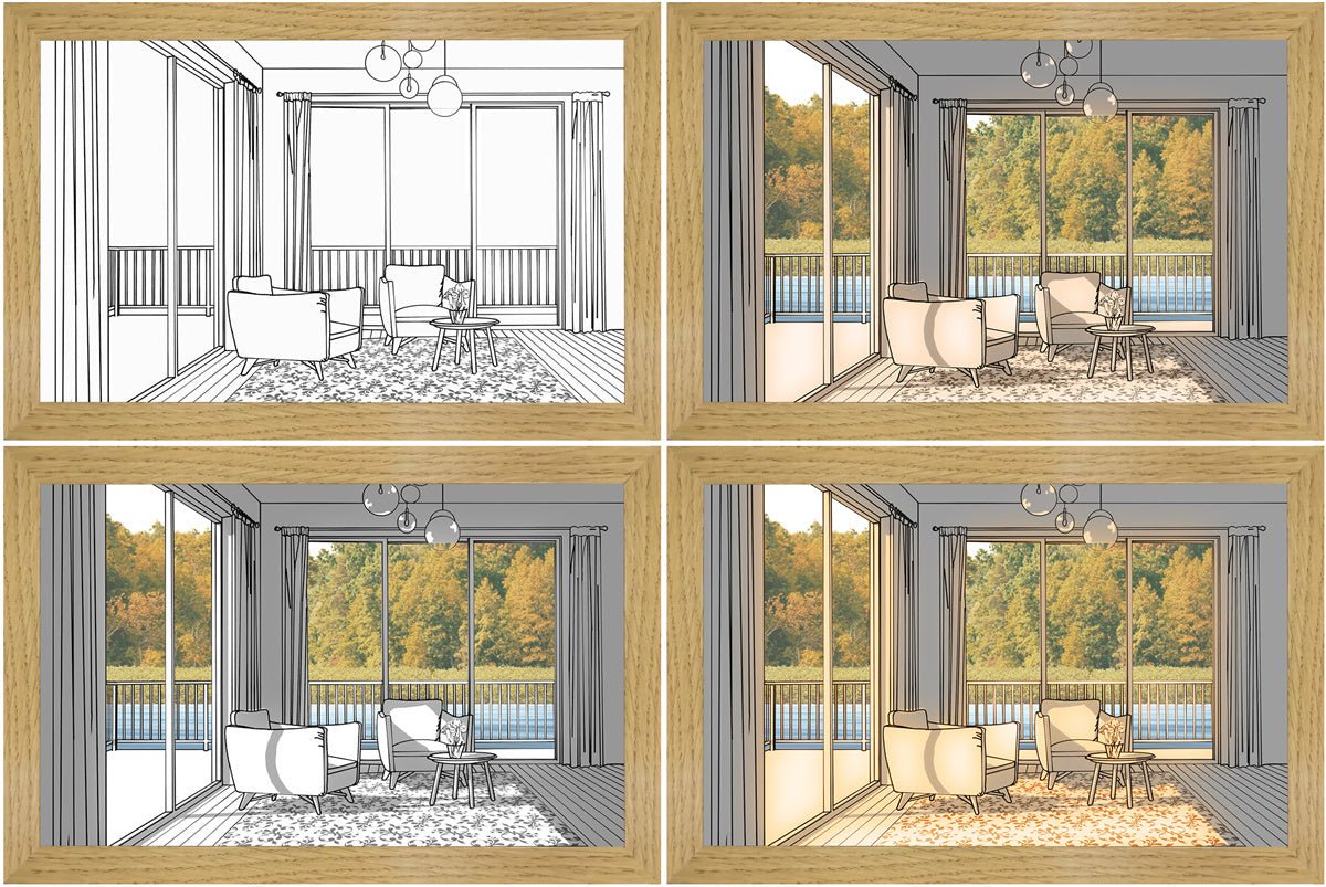 Creative LED Light Painting, Dimmable Decorative Wall Picture with USB Power