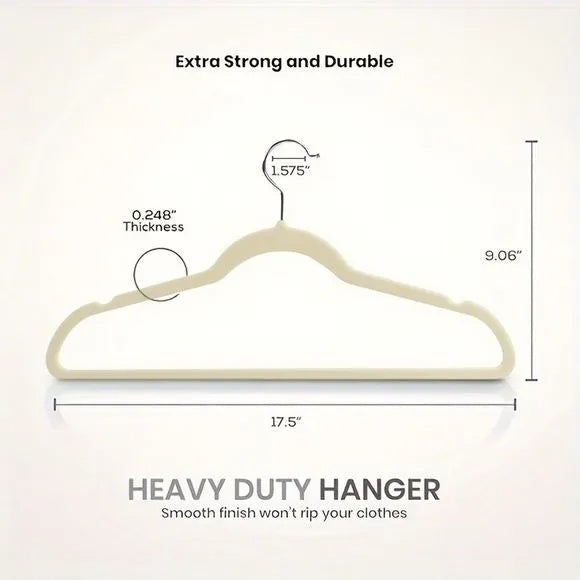 Velvet Hangers 50 Pack – Non-Slip Space Saving Clothes Hangers