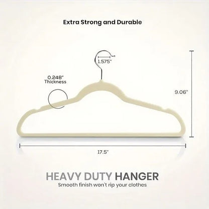 Velvet Hangers 50 Pack – Non-Slip Space Saving Clothes Hangers