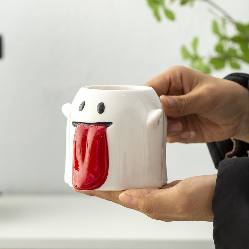 Creative Halloween Ghost Mug – 3D Ceramic Coffee Cup with Cute Design