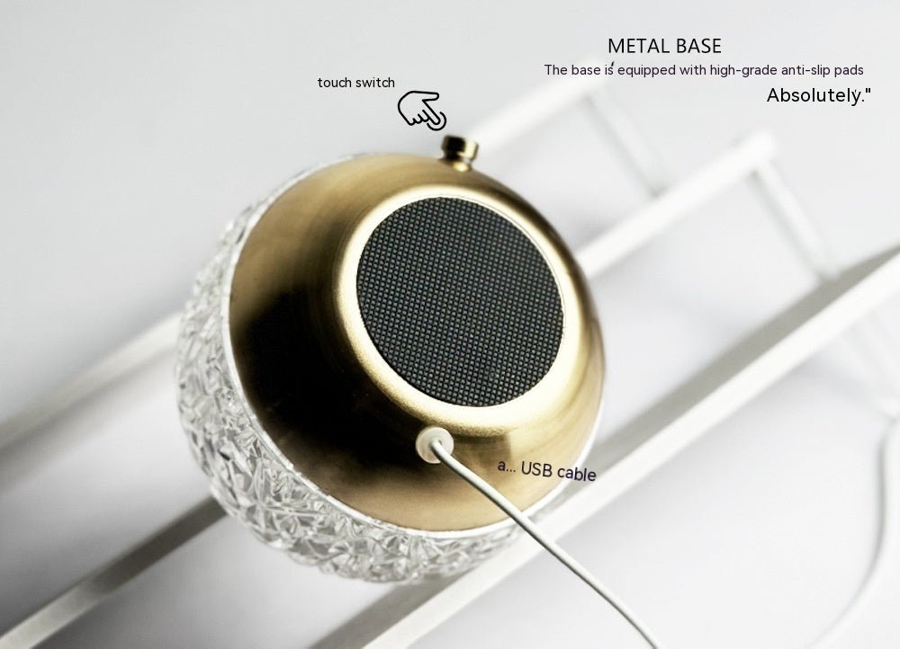 Crystal Water Ripple Projector Night Light, Mood Lamp for Bedroom & Home Aesthetic Decoration, Bedside Christmas Gift