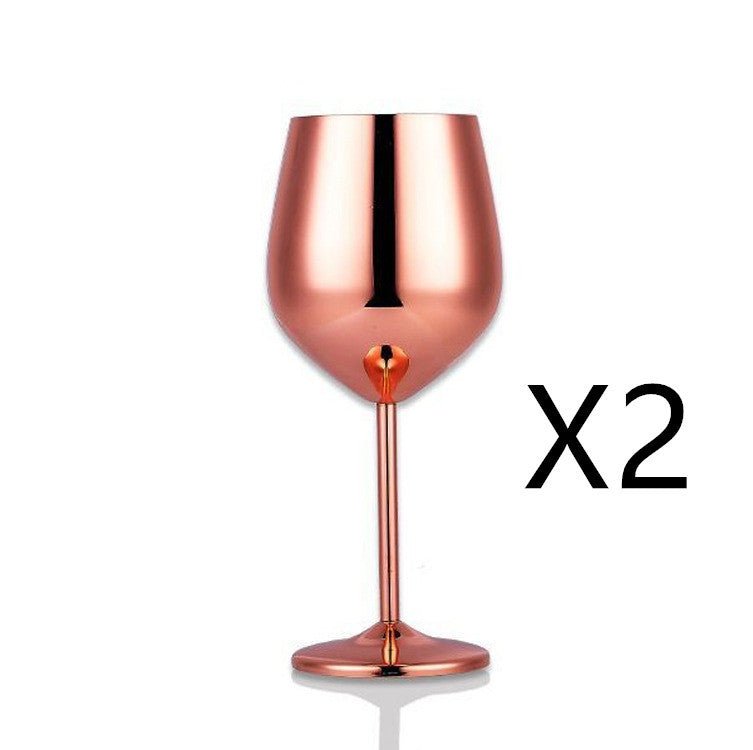 Stainless Steel Wine Glass – Modern Stemware Goblet for Red & White Wine
