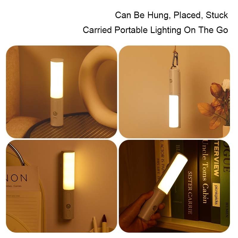 Motion Sensor LED Night Light, Dimmable & Rechargeable Wall Lamp