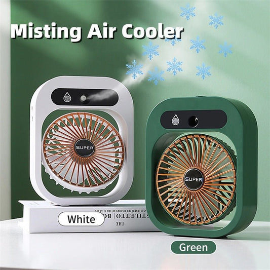 2-in-1 Misting Air Cooler Fan, USB Rechargeable with Humidifier