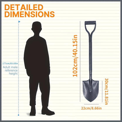 Large Carbon Steel Shovel – Heavy Duty Garden & Agricultural Digging Tool