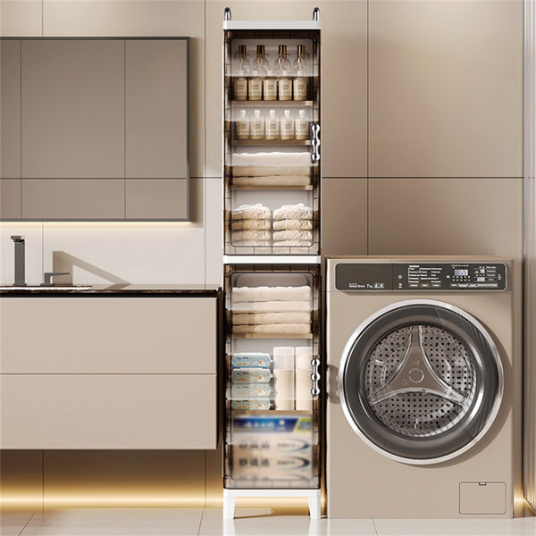 Narrow Slim Folding Storage Cabinet, Magnetic Door (Plastic, Tall)