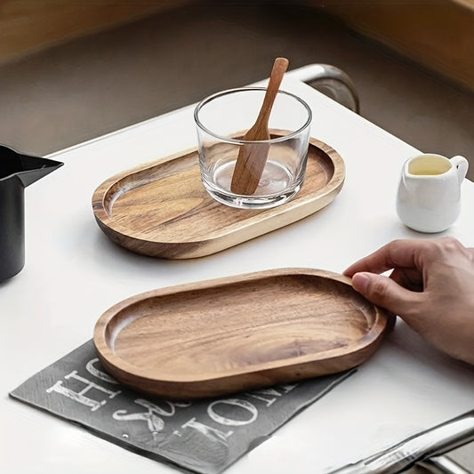 2-Piece Wooden Serving Trays – Japanese-Style, Space-Saving