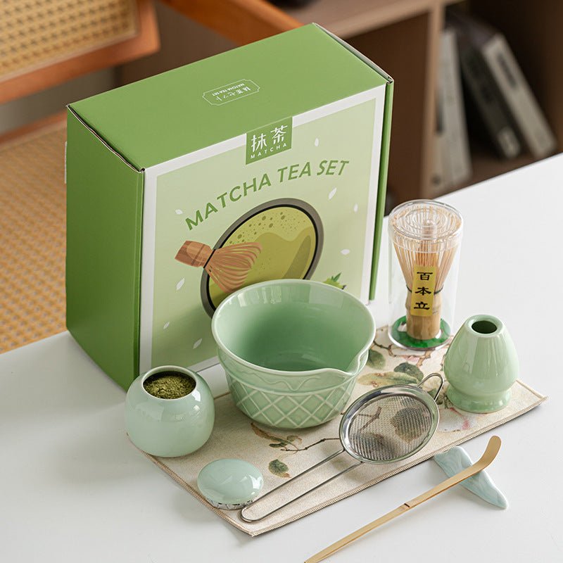 Premium Matcha Tea Ceremony Set with Ice Cream-Shaped Bowl