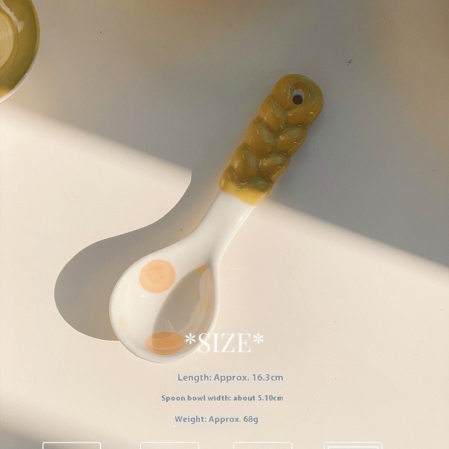 Cute Bread Ceramic Tableware Dish – Individual Bowl or Plate for Snacks & Desserts