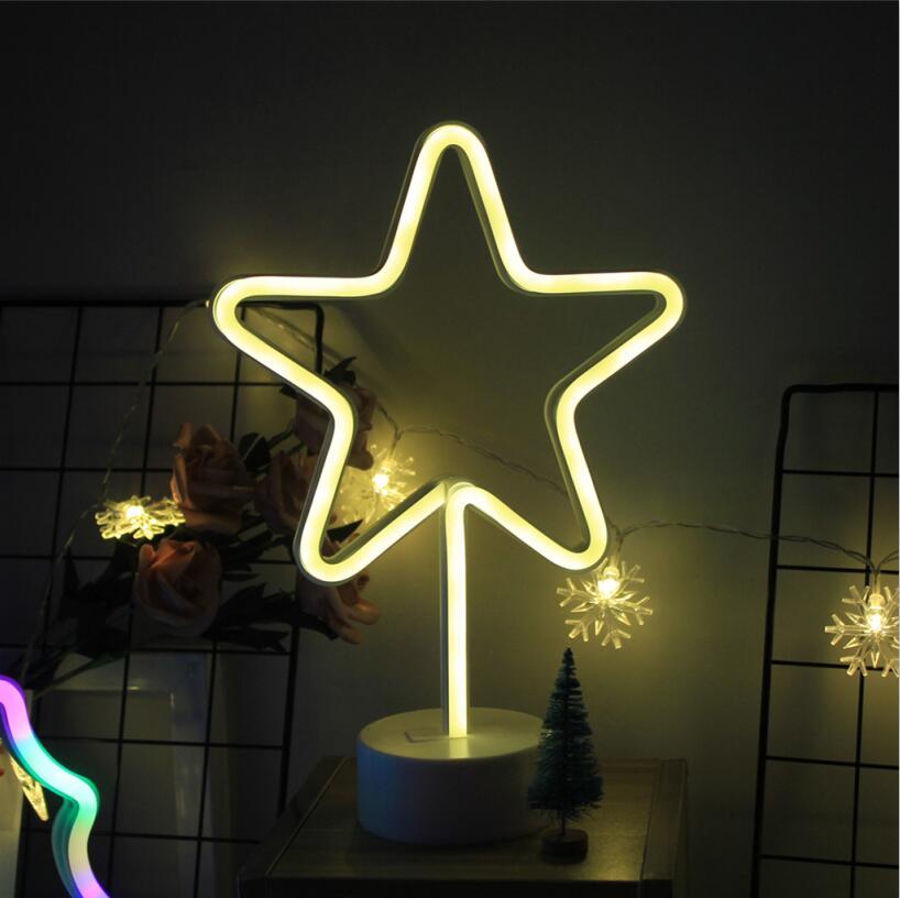 Creative LED Neon Sign Lamp, USB or Battery-Powered Decorative Light