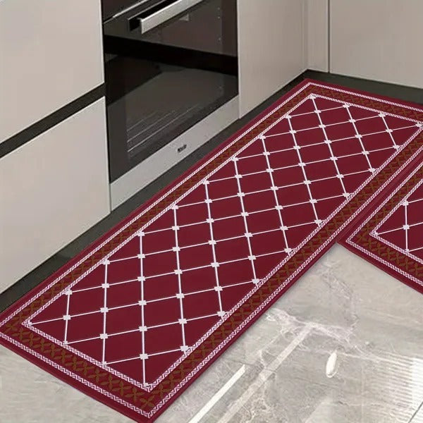 Washable Kitchen Rugs – Non-Slip Absorbent Mats for Floor, Set of 2 Kitchen Runners