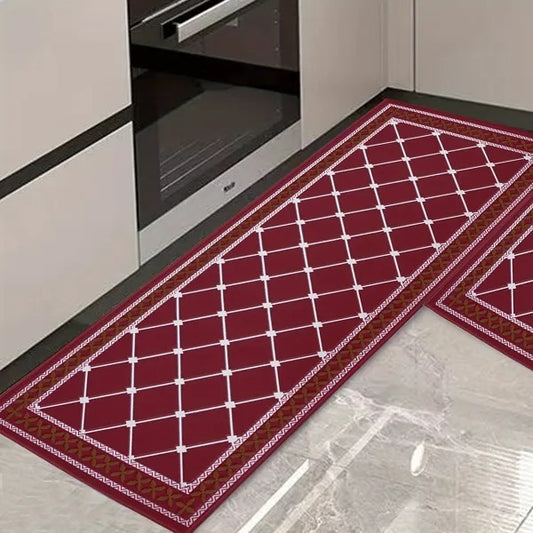 Washable Kitchen Rugs – Non-Slip Absorbent Mats for Floor, Set of 2 Kitchen Runners