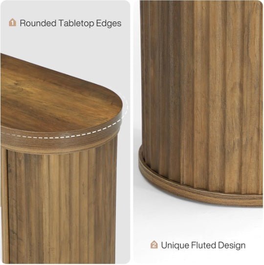 Rustic Wooden Console Table - Space-Saving Accent Furniture for Living Room Entryway - DonoHome