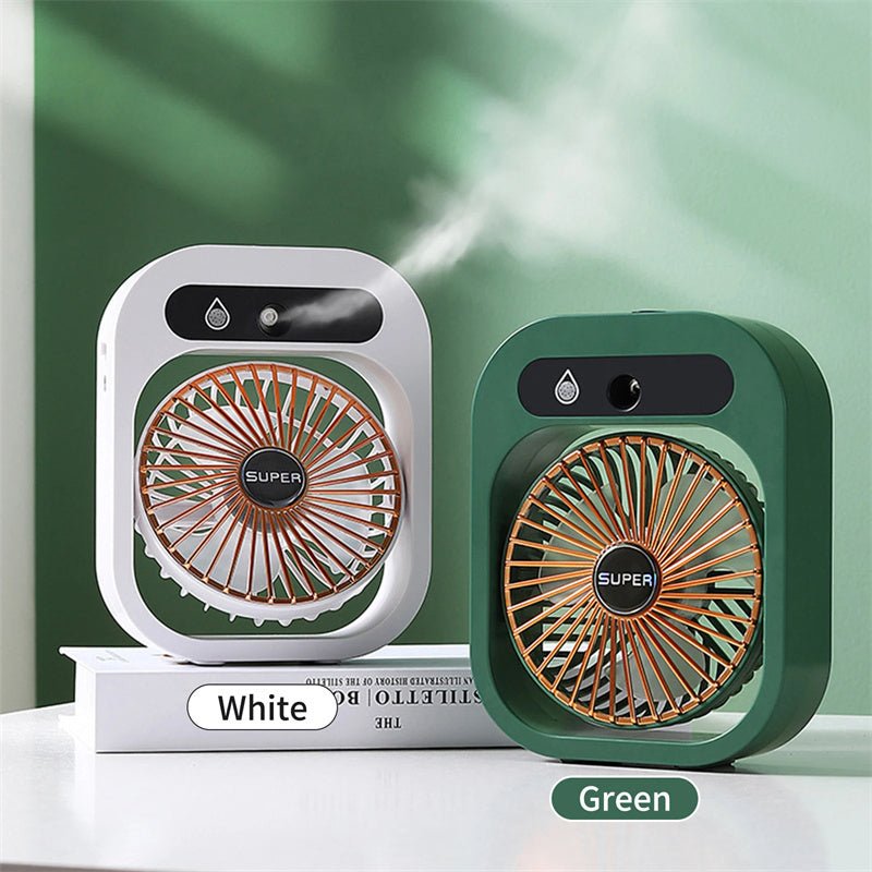 2-in-1 Misting Air Cooler Fan, USB Rechargeable with Humidifier