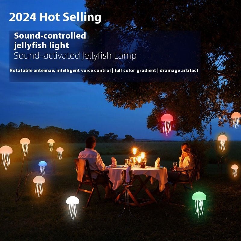 Jellyfish Mood Lamp, Portable LED Night Light for Bedside & Decor