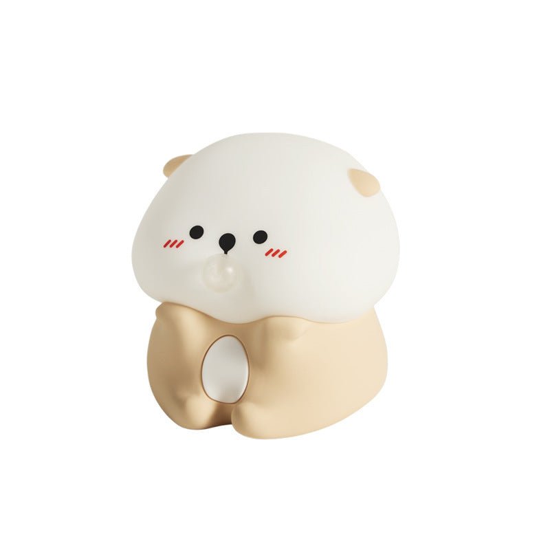 Cute Cartoon Silicone Night Light, Rechargeable Bedside Lamp for Kids Bedroom & Nursery