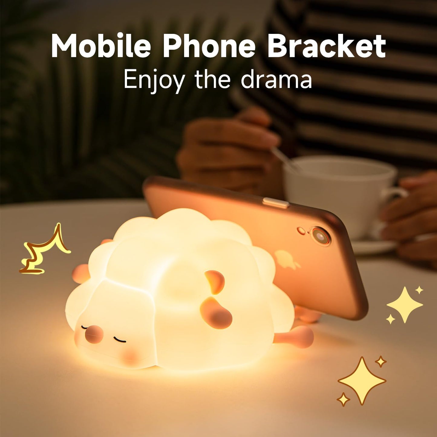 Cute Cartoon Animal Silicone LED Night Light, USB Rechargeable & Dimmable