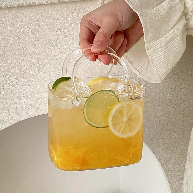 Summer Glass Handbag Cup for Fruit Teas and Cocktails