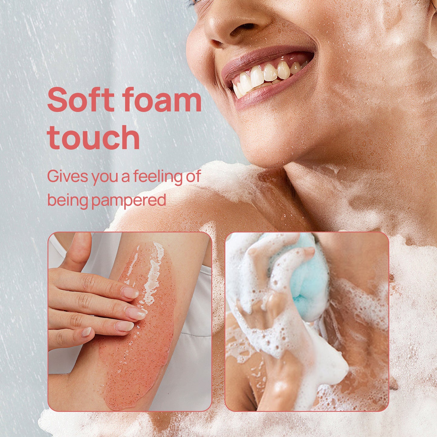 Peach Shower Gel – Exfoliating Perfumed Body Wash with Sweet Peach Scent, Deep Clean & Brightening