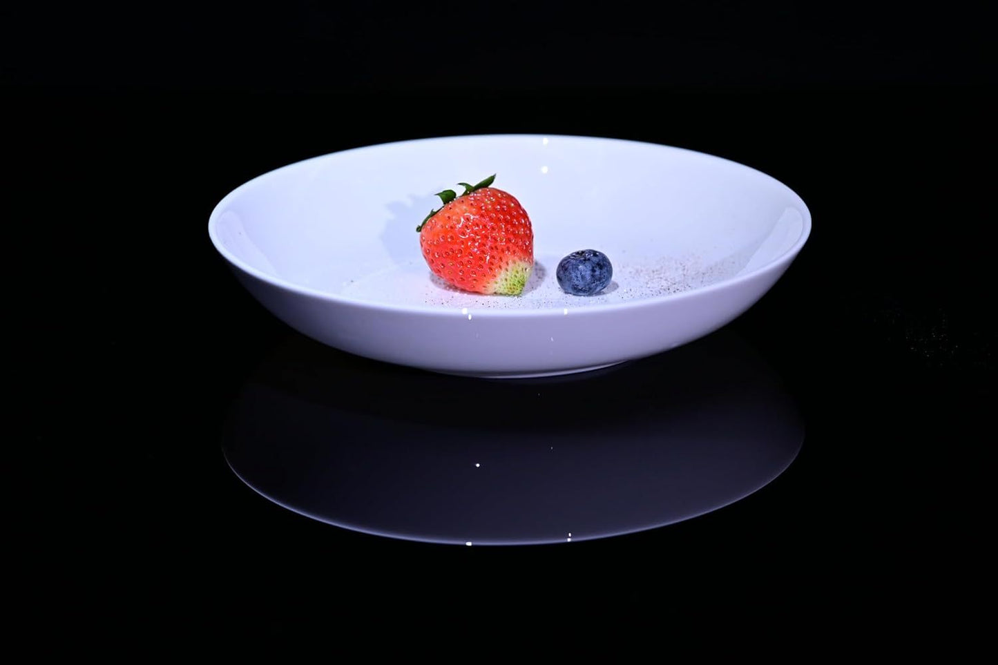 Set of 4 – 8.5″ Bone China Pasta/Salad Plates (White)