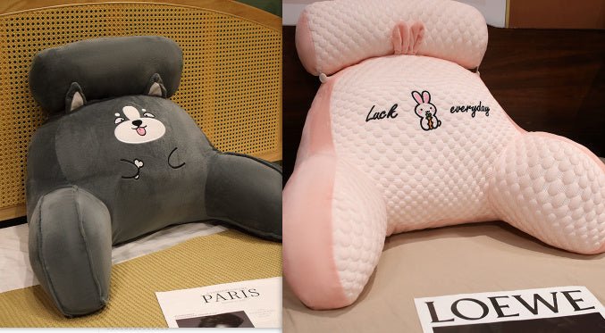 Large Fluffy Reading Cushion – Soft Bedside Backrest & Lumbar Support Pillow for Sofa, Bed & Office Chair