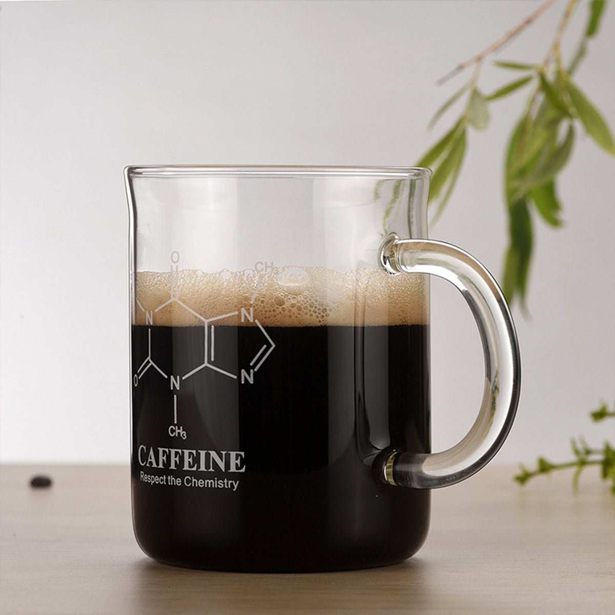 High Borosilicate Glass Coffee Cup – 1PC Clear Mug with Scale Marking