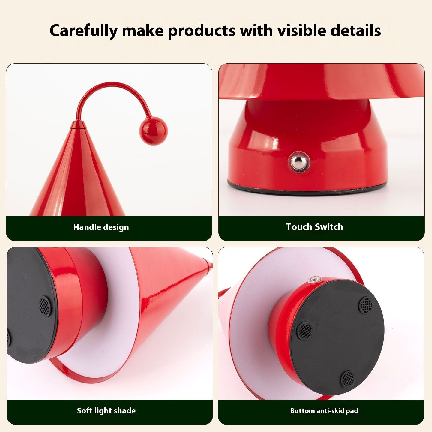 Decorative Creative Christmas Tree Rechargeable Ambience Night Light for Holiday Home Decor