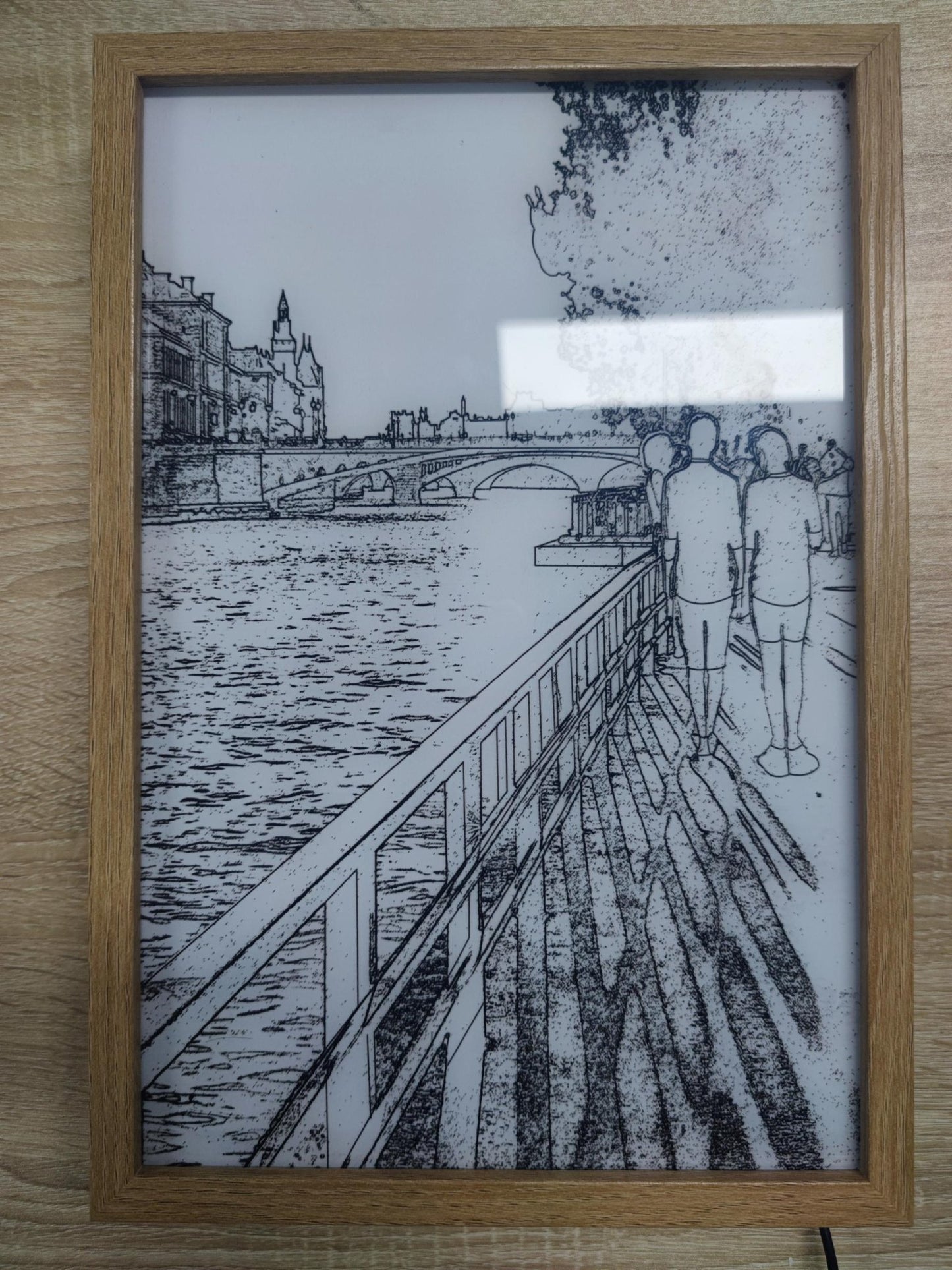 Creative LED Light Painting, Dimmable Decorative Wall Picture with USB Power