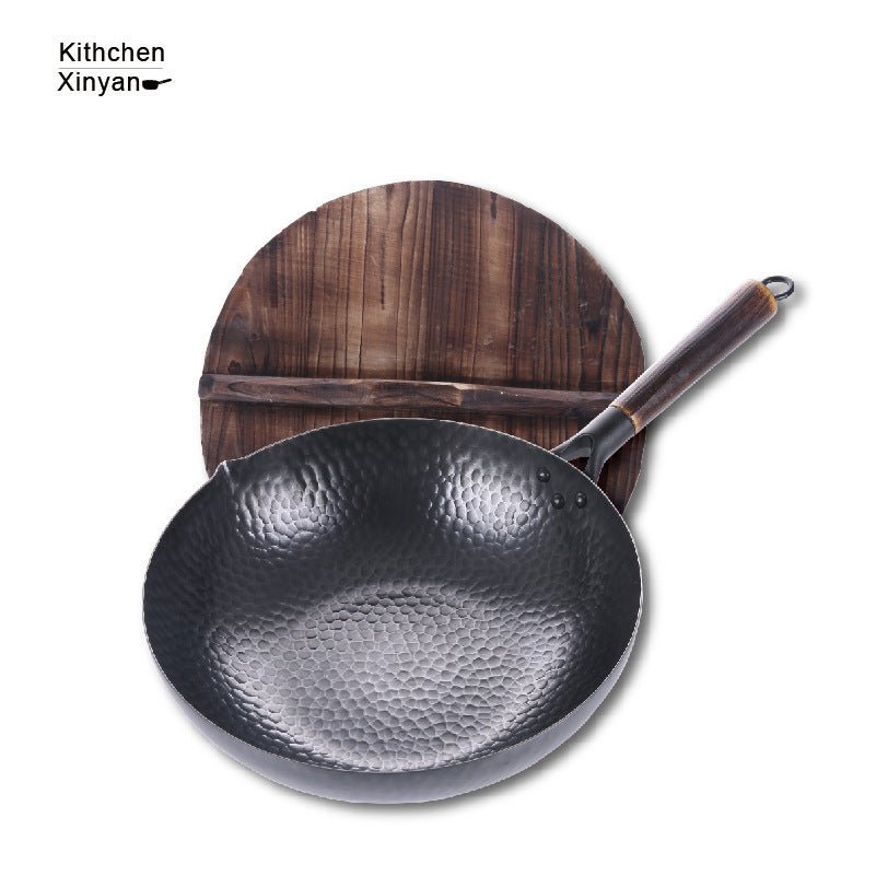 Handmade Traditional Iron Wok Pan – Durable Cast Iron Cookware for Kitchen