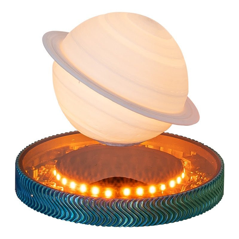 Magnetic Suspension Moon & Saturn Night Light – Creative Floating LED Ambient Lamp for Home Decor