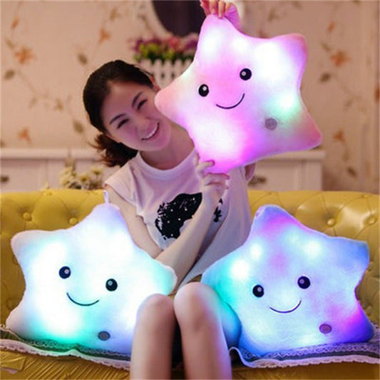 Cute Luminous Pillow – Colorful LED Light-Up Plush Cushion for Bedroom & Living Room