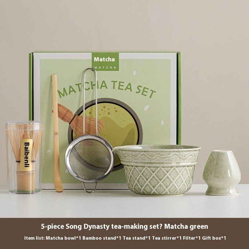 Premium Matcha Tea Ceremony Set with Ice Cream-Shaped Bowl