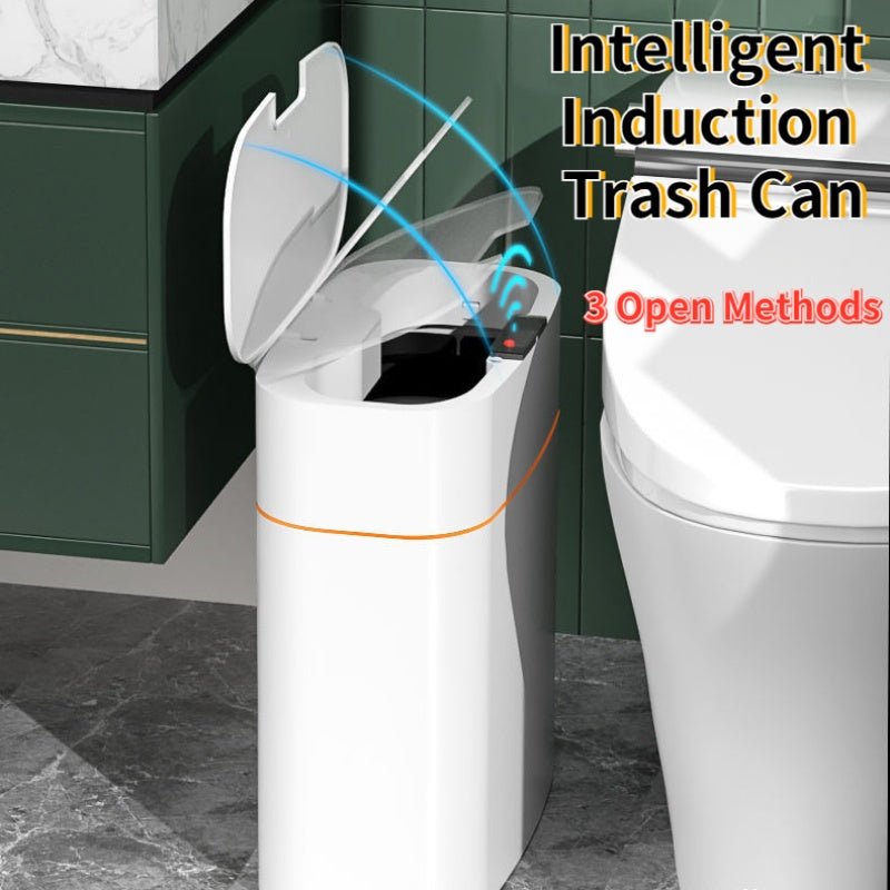 Smart Induction Trash Can with UV Sterilization, Automatic Sensor Bin