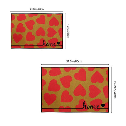 1 PC Heart Pattem Valentine's Day Non-Slip DoormatPerfect For Bedroom, Living Room,Bathroom, And Kitchen Entrances, Ldeal As A Gift, Party DecorationOr As A Floral Print FunRug