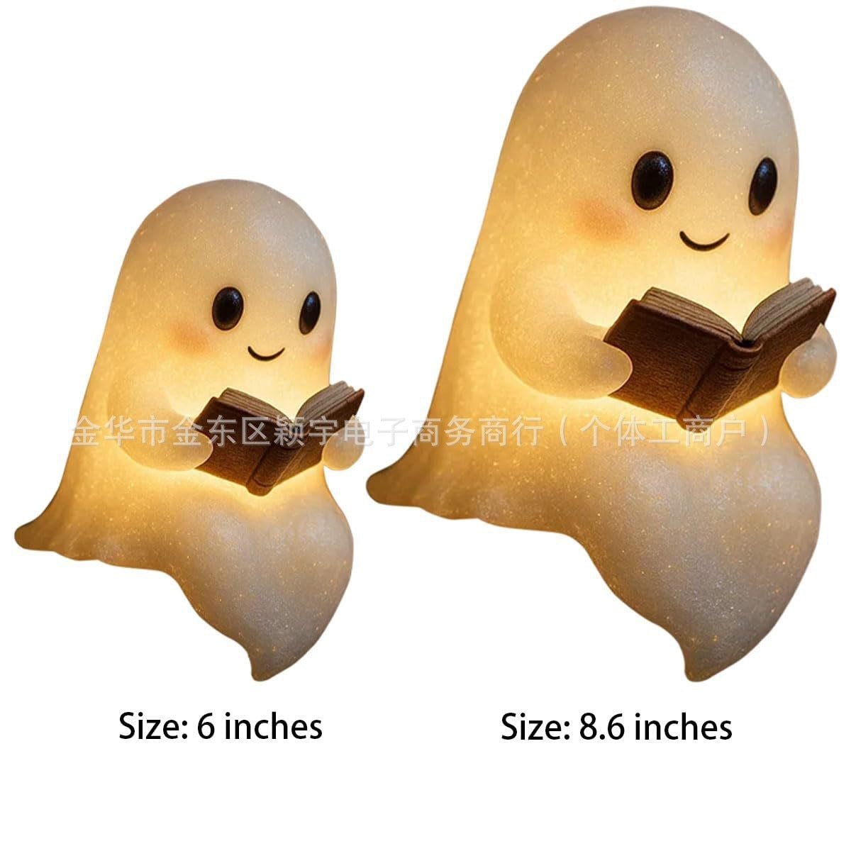 Cute Ghost Night Light, Halloween Dimmable LED Reading Lamp